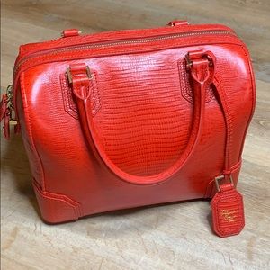 Alice and Olivia Leather Snakeskin Print  Bag